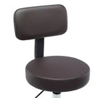 Sgabello girevole regolabile in similpelle nero/caramello/espresso/grigio con poggiapiedi e schienale, 1 persona