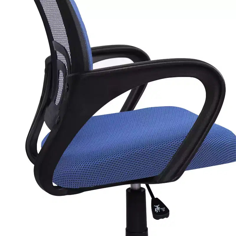 Sedia da ufficio in rete a schienale medio, colore nero/blu/marrone/grigio/bianco, 1 posto