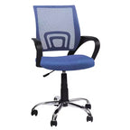Sedia da ufficio in rete a schienale medio, colore nero/blu/marrone/grigio/bianco, 1 posto