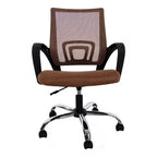 Sedia da ufficio in rete a schienale medio, colore nero/blu/marrone/grigio/bianco, 1 posto
