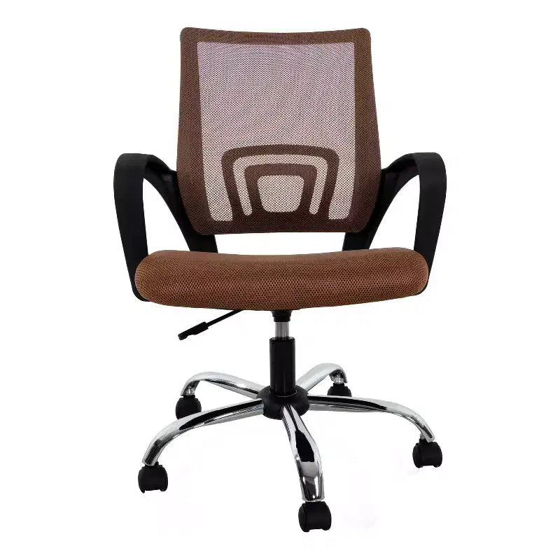 Sedia da ufficio in rete a schienale medio, colore nero/blu/marrone/grigio/bianco, 1 posto