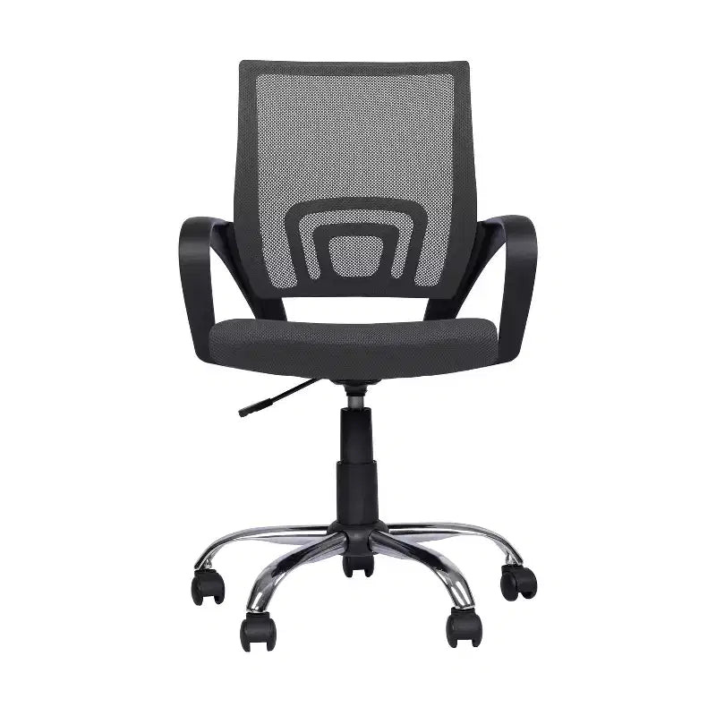 Sedia da ufficio in rete a schienale medio, colore nero/blu/marrone/grigio/bianco, 1 posto