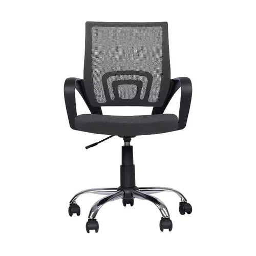 Sedia da ufficio in rete a schienale medio, colore nero/blu/marrone/grigio/bianco, 1 posto
