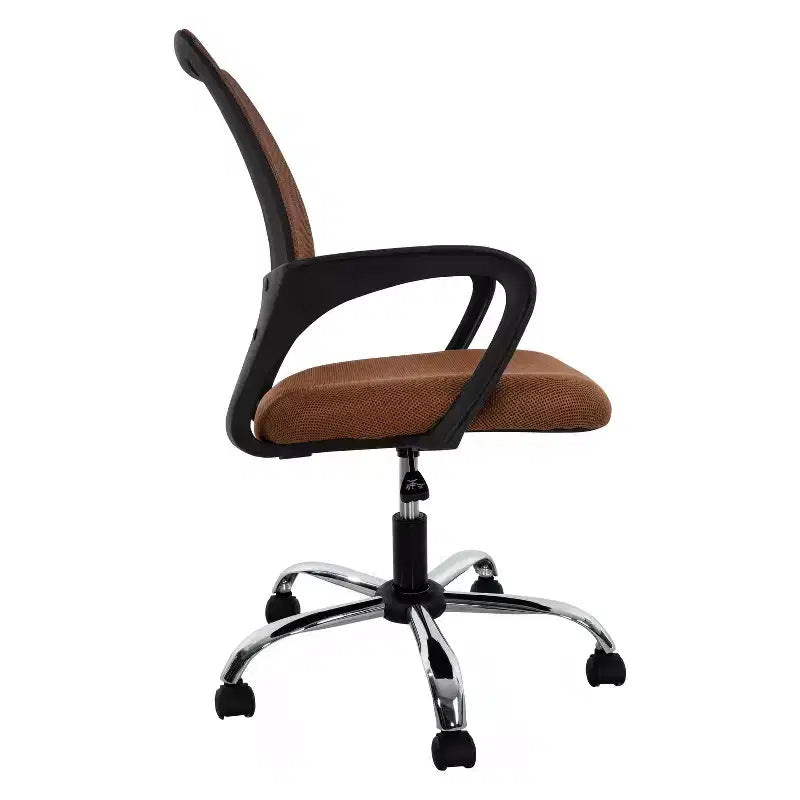 Sedia da ufficio in rete a schienale medio, colore nero/blu/marrone/grigio/bianco, 1 posto