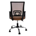 Sedia da ufficio in rete a schienale medio, colore nero/blu/marrone/grigio/bianco, 1 posto