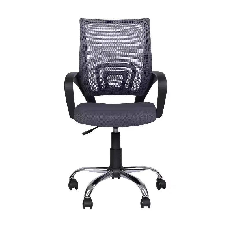 Sedia da ufficio in rete a schienale medio, colore nero/blu/marrone/grigio/bianco, 1 posto