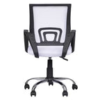 Sedia da ufficio in rete a schienale medio, colore nero/blu/marrone/grigio/bianco, 1 posto