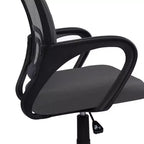 Sedia da ufficio in rete a schienale medio, colore nero/blu/marrone/grigio/bianco, 1 posto