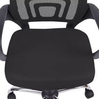 Sedia da ufficio in rete a schienale medio, colore nero/blu/marrone/grigio/bianco, 1 posto