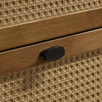 Cassettiera a 4 cassetti in rattan noce chiaro, per 1