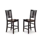 Set da pranzo a 5 pezzi altezza bancone nero/mogano, 4 posti a sedere
