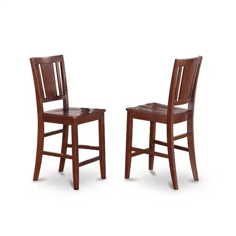 Set da pranzo a 5 pezzi altezza bancone nero/mogano, 4 posti a sedere