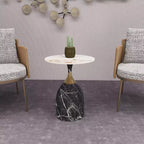 Tavolino da salotto rotondo in acciaio inossidabile color oro/grigio/marrone/nero per 1 persona