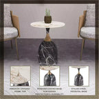Tavolino da salotto rotondo in acciaio inossidabile color oro/grigio/marrone/nero per 1 persona