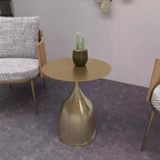 Tavolino da salotto rotondo in acciaio inossidabile color oro/grigio/marrone/nero per 1 persona