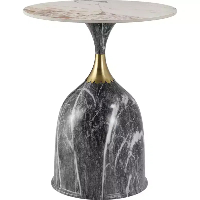 Tavolino da salotto rotondo in acciaio inossidabile color oro/grigio/marrone/nero per 1 persona