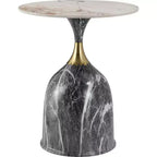 Tavolino da salotto rotondo in acciaio inossidabile color oro/grigio/marrone/nero per 1 persona