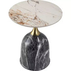 Tavolino da salotto rotondo in acciaio inossidabile color oro/grigio/marrone/nero per 1 persona