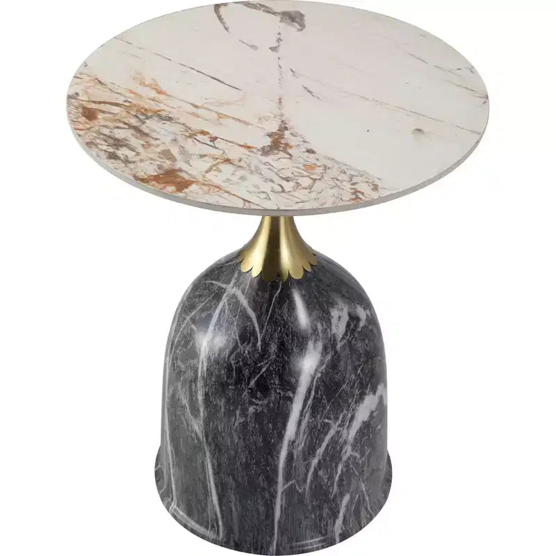 Tavolino da salotto rotondo in acciaio inossidabile color oro/grigio/marrone/nero per 1 persona