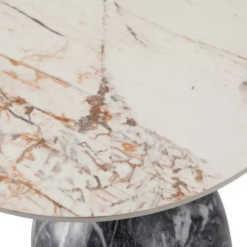 Tavolino da salotto rotondo in acciaio inossidabile color oro/grigio/marrone/nero per 1 persona
