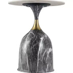 Tavolino da salotto rotondo in acciaio inossidabile color oro/grigio/marrone/nero per 1 persona