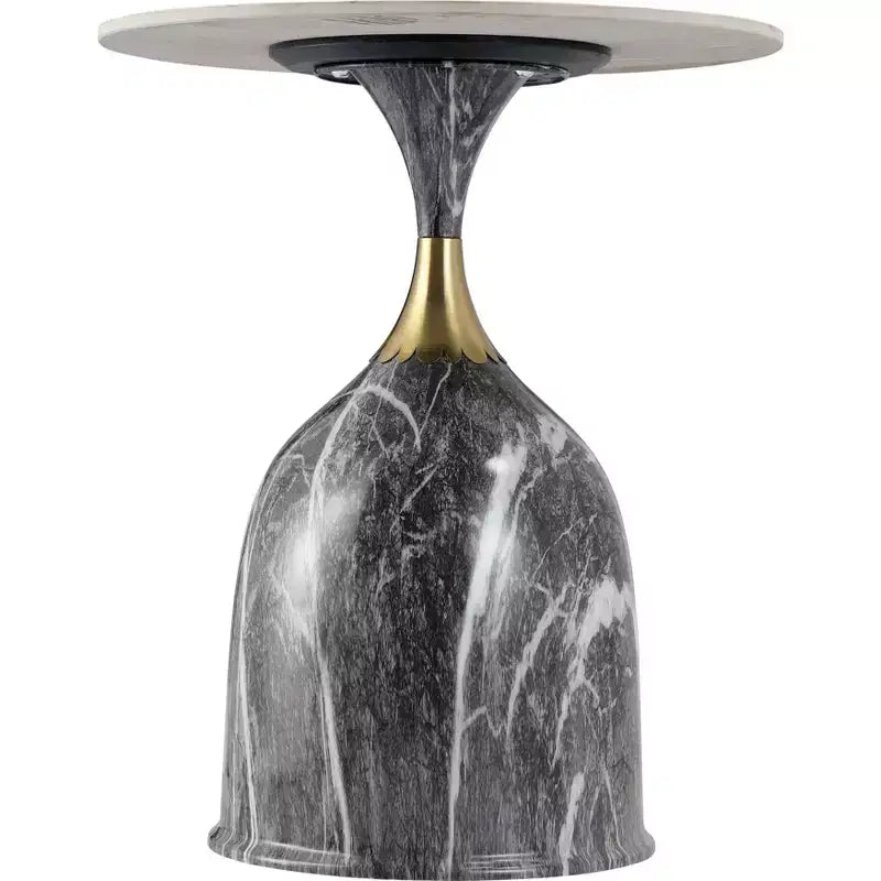 Tavolino da salotto rotondo in acciaio inossidabile color oro/grigio/marrone/nero per 1 persona