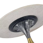 Tavolino da salotto rotondo in acciaio inossidabile color oro/grigio/marrone/nero per 1 persona