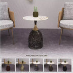 Tavolino da salotto rotondo in acciaio inossidabile color oro/grigio/marrone/nero per 1 persona