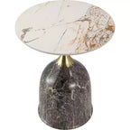 Tavolino da salotto rotondo in acciaio inossidabile color oro/grigio/marrone/nero per 1 persona