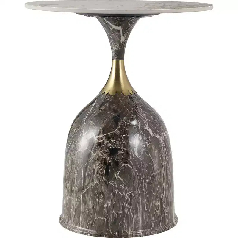Tavolino da salotto rotondo in acciaio inossidabile color oro/grigio/marrone/nero per 1 persona