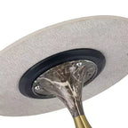 Tavolino da salotto rotondo in acciaio inossidabile color oro/grigio/marrone/nero per 1 persona