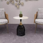 Tavolino da salotto rotondo in acciaio inossidabile color oro/grigio/marrone/nero per 1 persona