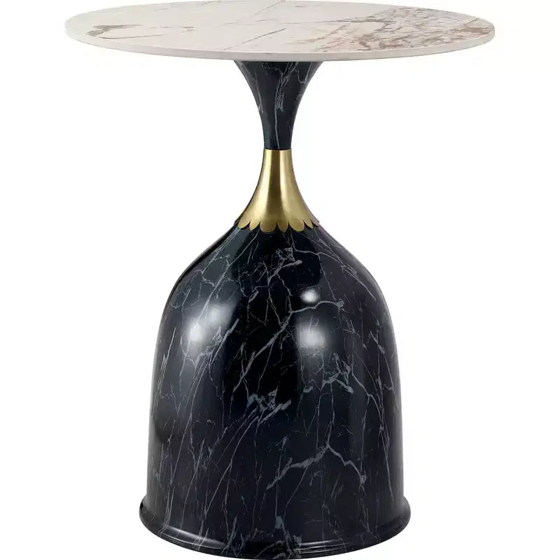 Tavolino da salotto rotondo in acciaio inossidabile color oro/grigio/marrone/nero per 1 persona
