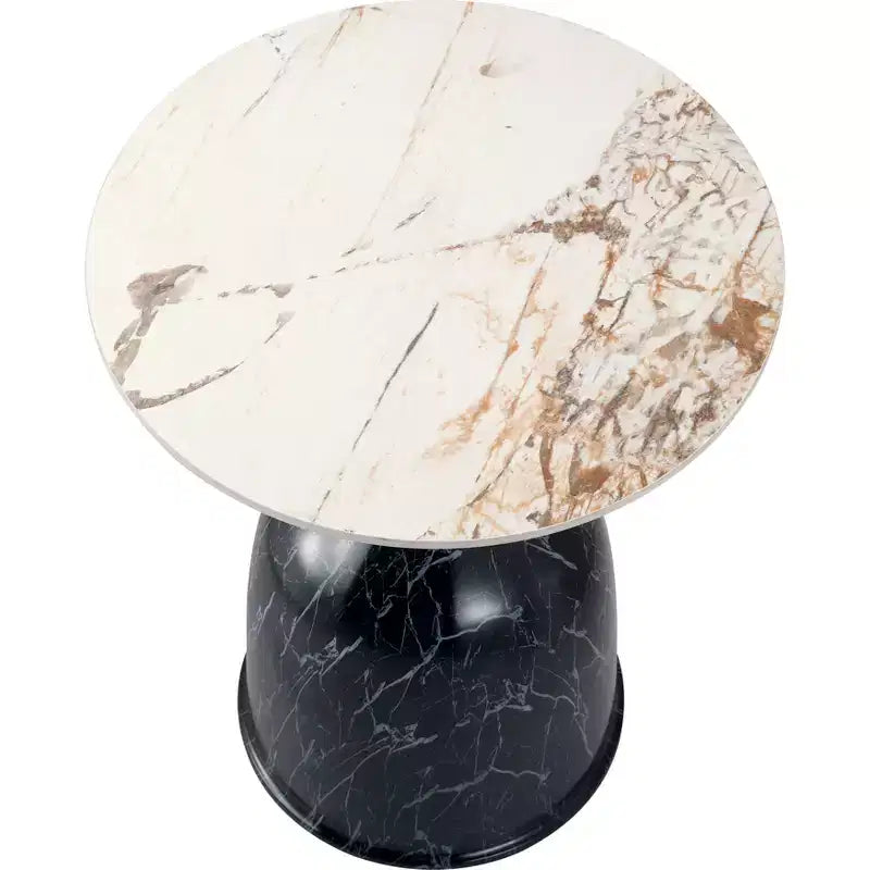 Tavolino da salotto rotondo in acciaio inossidabile color oro/grigio/marrone/nero per 1 persona