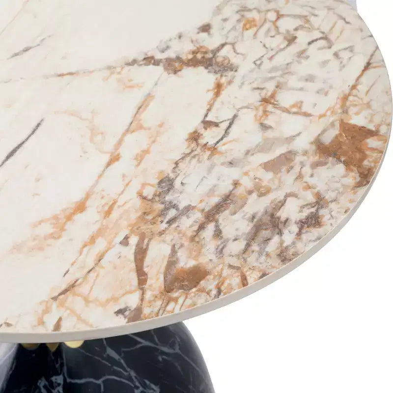 Tavolino da salotto rotondo in acciaio inossidabile color oro/grigio/marrone/nero per 1 persona