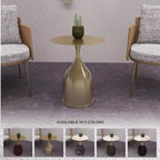 Tavolino da salotto rotondo in acciaio inossidabile color oro/grigio/marrone/nero per 1 persona