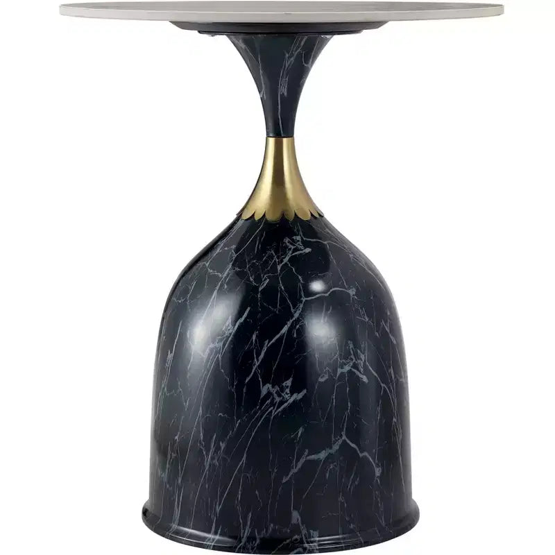 Tavolino da salotto rotondo in acciaio inossidabile color oro/grigio/marrone/nero per 1 persona