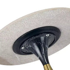 Tavolino da salotto rotondo in acciaio inossidabile color oro/grigio/marrone/nero per 1 persona