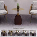 Tavolino da salotto rotondo in acciaio inossidabile color oro/grigio/marrone/nero per 1 persona