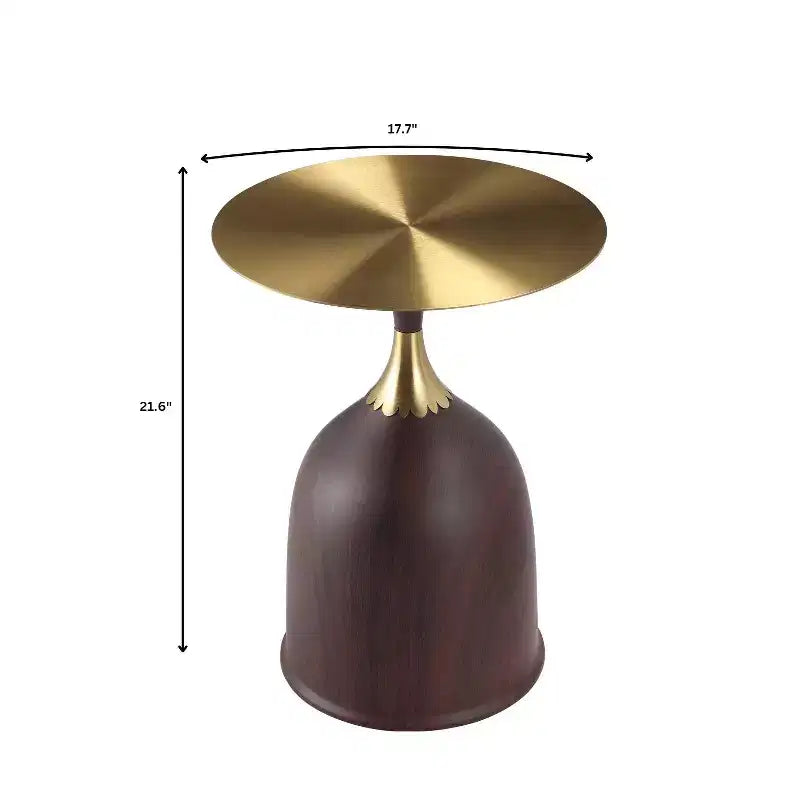 Tavolino da salotto rotondo in acciaio inossidabile color oro/grigio/marrone/nero per 1 persona