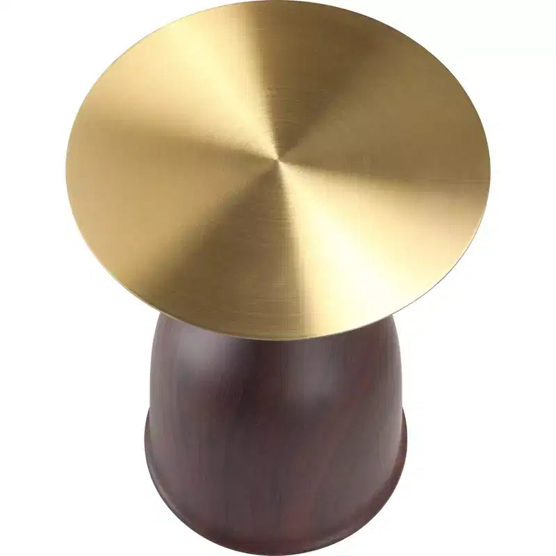 Tavolino da salotto rotondo in acciaio inossidabile color oro/grigio/marrone/nero per 1 persona