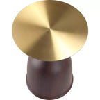 Tavolino da salotto rotondo in acciaio inossidabile color oro/grigio/marrone/nero per 1 persona