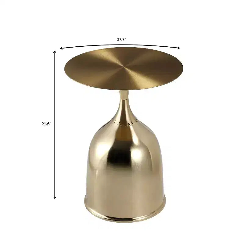 Tavolino da salotto rotondo in acciaio inossidabile color oro/grigio/marrone/nero per 1 persona