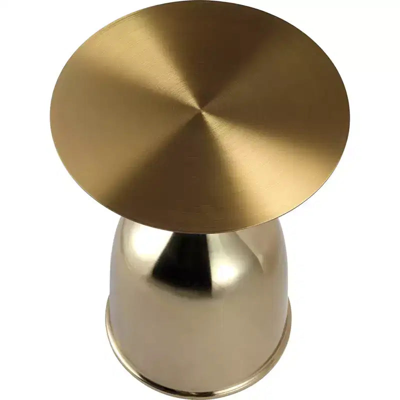 Tavolino da salotto rotondo in acciaio inossidabile color oro/grigio/marrone/nero per 1 persona