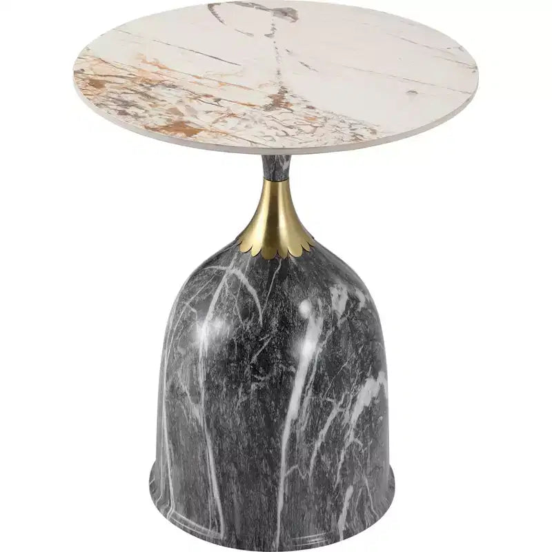Tavolino da salotto rotondo in acciaio inossidabile color oro/grigio/marrone/nero per 1 persona