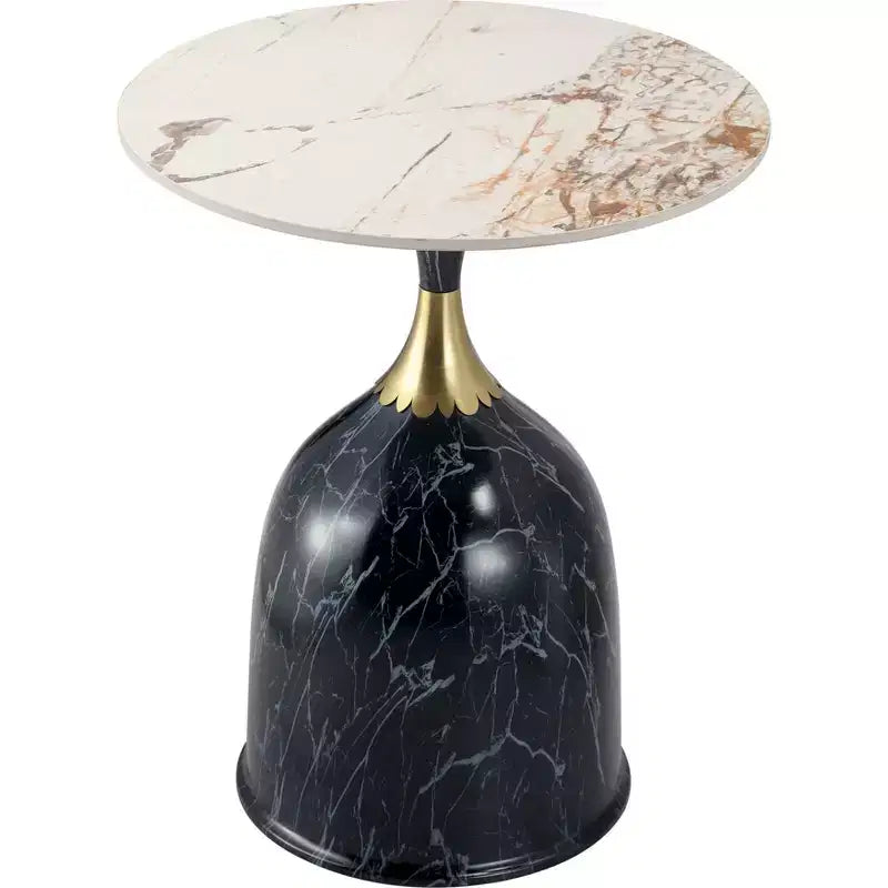 Tavolino da salotto rotondo in acciaio inossidabile color oro/grigio/marrone/nero per 1 persona