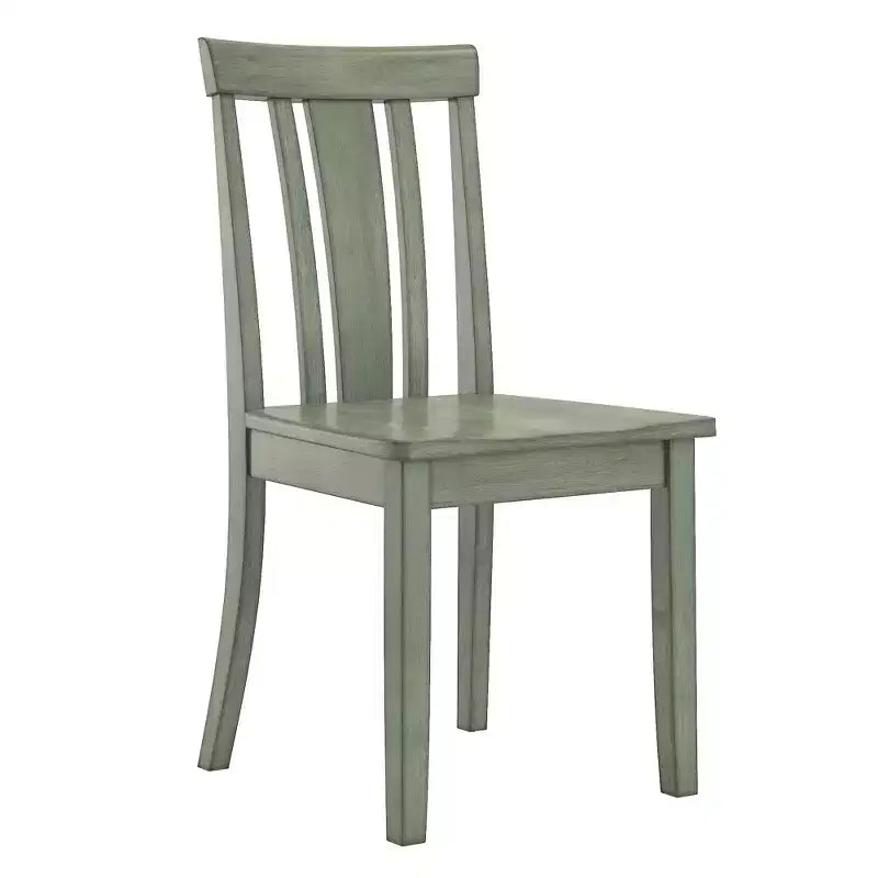 Sedia da pranzo in legno con schienale a doghe, vari colori, set da 2