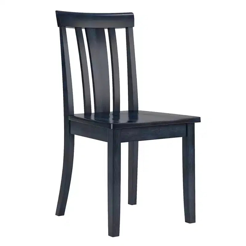 Sedia da pranzo in legno con schienale a doghe, vari colori, set da 2
