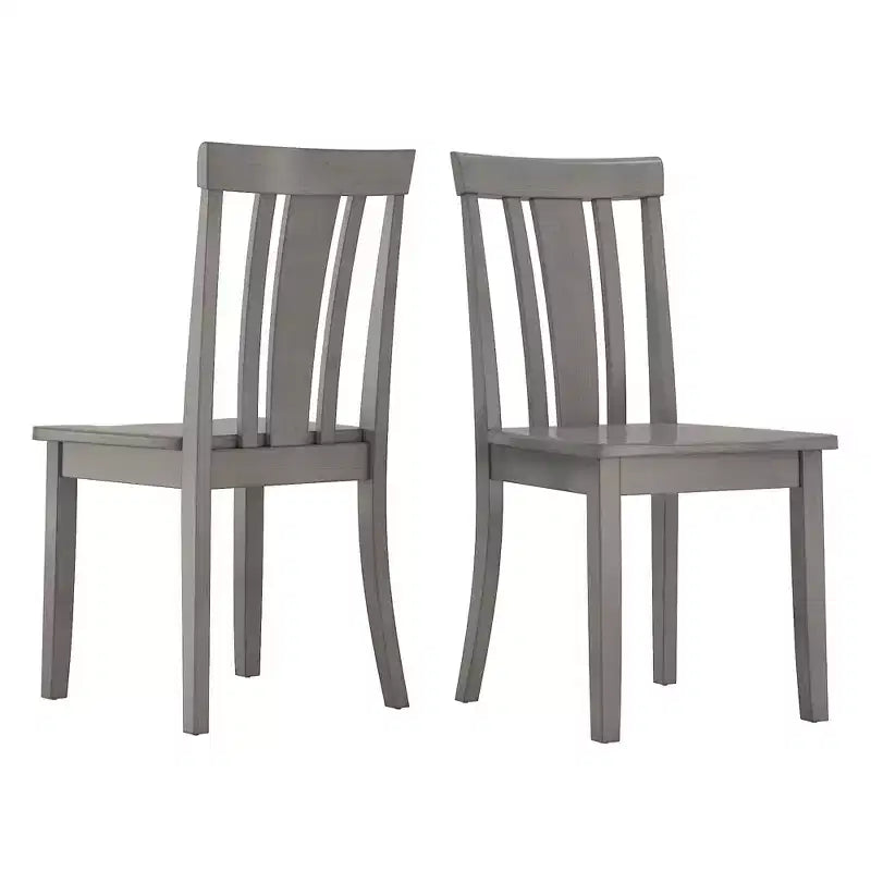 Sedia da pranzo in legno con schienale a doghe, vari colori, set da 2