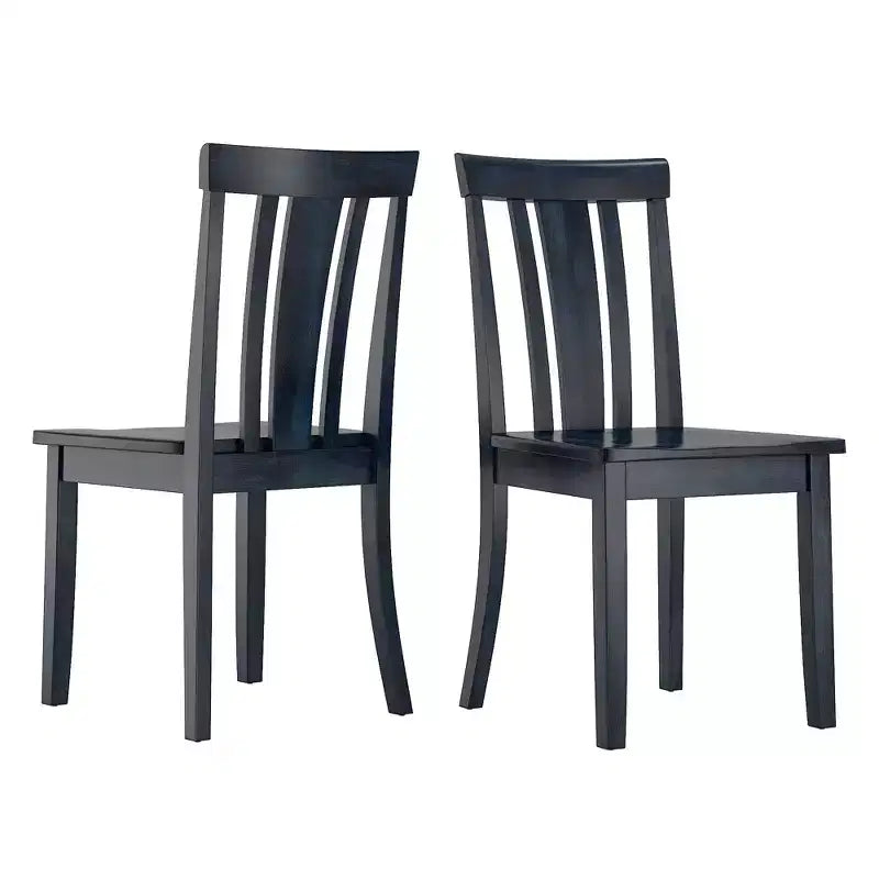 Sedia da pranzo in legno con schienale a doghe, vari colori, set da 2